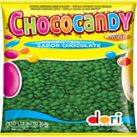 Imagem de PASTILHAS CONFEITADAS SABOR CHOCOLATE CHOCOCANDY VERDE 350G - 01 UNIDADE